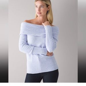 NWT White House black market Chenille off the shoulder Sweater XS
